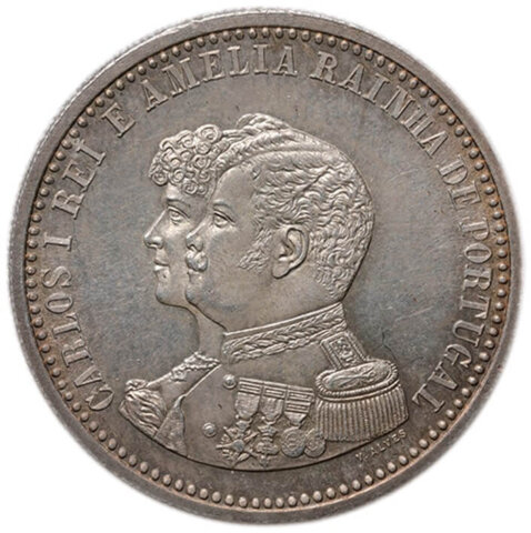 カルロス1世 500レイス銀貨 インド航路発見400年記念 1898年