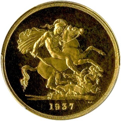 ジョージ6世  5ポンド金貨 1937年