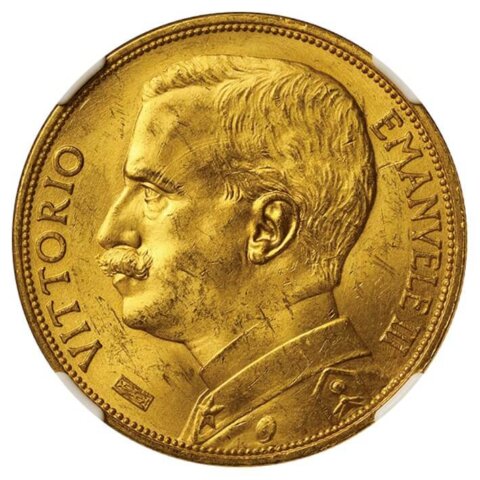 ヴィットリオ・エマヌエレ3世 100リレ金貨 1912年