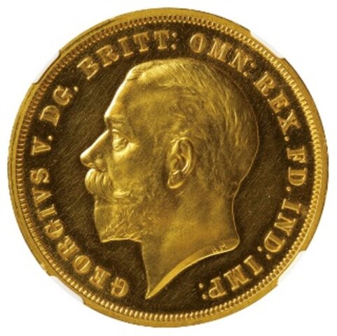 ジョージ5世 クラウン金打貨 ジョージ5世在位25年記念 レターエッヂ陽刻　1935年