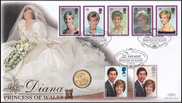 ダイアナ妃 チャールズ王太子結婚記念コイン ソブリン金貨 1981年