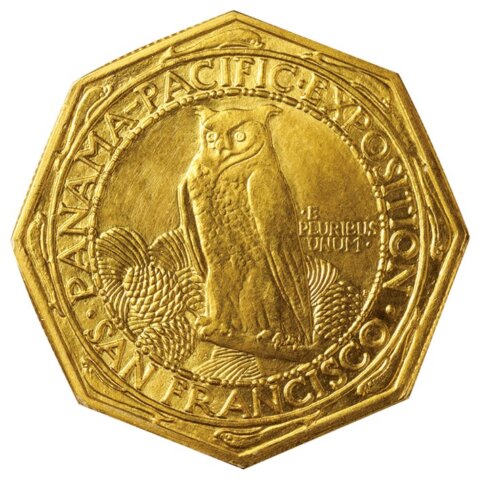 パナマパシフィック博覧会 八角形タイプ 50ドル金貨 1915年