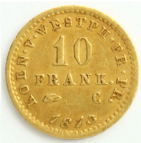 ジェローム･ボナパルト 10フランケン金貨 1813年