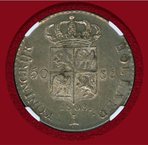 ルイ・ボナパルト 50スタイバー銀貨 1808年