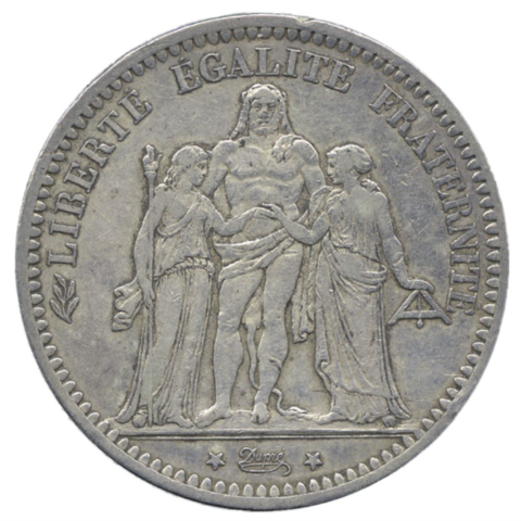 ヘラクレス 5フラン銀貨 1801年