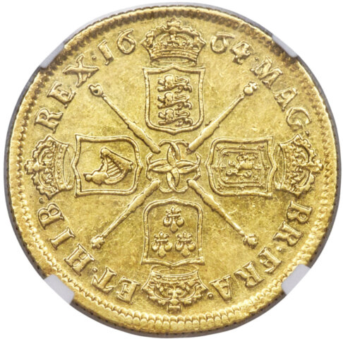 チャールズ2世 2ギニー金貨 1664年