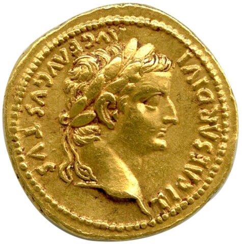 古代ローマ（ローマ帝国）ティベリウス アウレウス金貨 AD15-18
