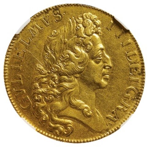 ウィリアム3世 5ギニー金貨 1701年（ファインワーク）