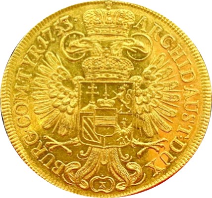 神聖ローマ帝国 マリアテレジア 10ダカット金貨 1753年