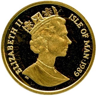 マン島 1/5クラウン金貨 ペルシャ 1989年