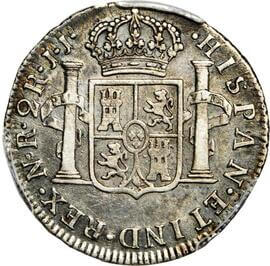 コロンビア カルロス4世 2レアル銀貨 1794年