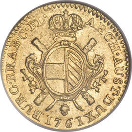 ベルギー マリアテレジア 1ソブリン金貨 1757～1766年