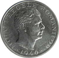 ルーマニア ミハイ1世 100,000レイ銀貨 1946年