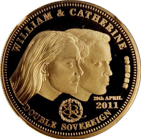 トリスタンダクーニャ ウィリアム & キャサリン 2ソブリン金貨 2011年