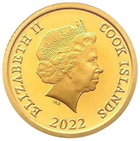 クック諸島 エリザベス2世 ドッグ金貨 柴犬 5ドル金貨 2022年
