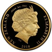 ニュージーランド エリザベス2世 マウイと魚 10ドル金貨 2018年