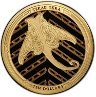 ニュージーランド エリザベス2世 マウイと魚 10ドル金貨 2018年