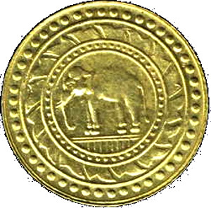 タイ ラーマ5世 4バーツ金貨 1894年